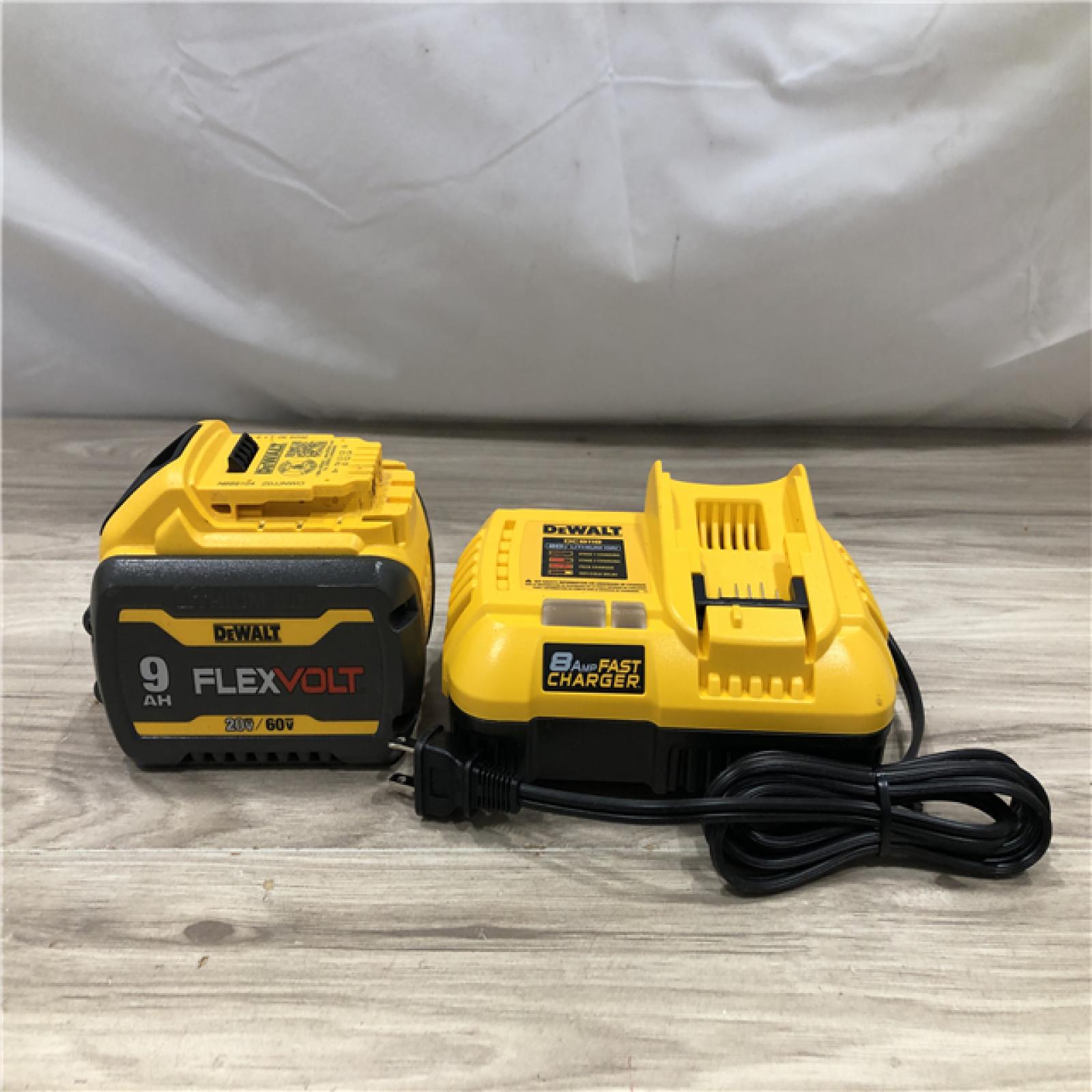 AS-IS FLEXVOLT 20V/60V MAX Lithium-Ion 9. 0 Ah Battery Pack and Charger Starter Kit