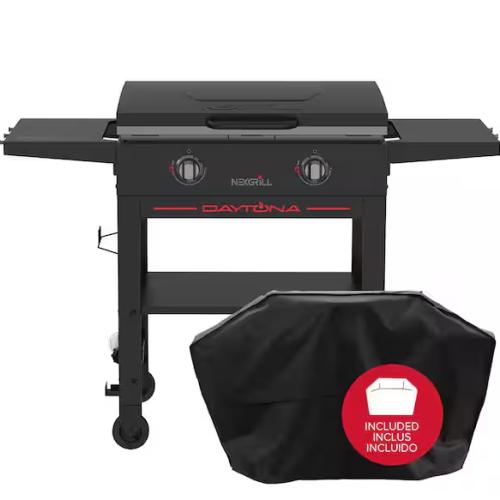 DALLAS LOCATION - Nexgrill Daytona 2 Burner Propane Gas Griddle in Black with PVC Cover PALLET-(6 UNITS)