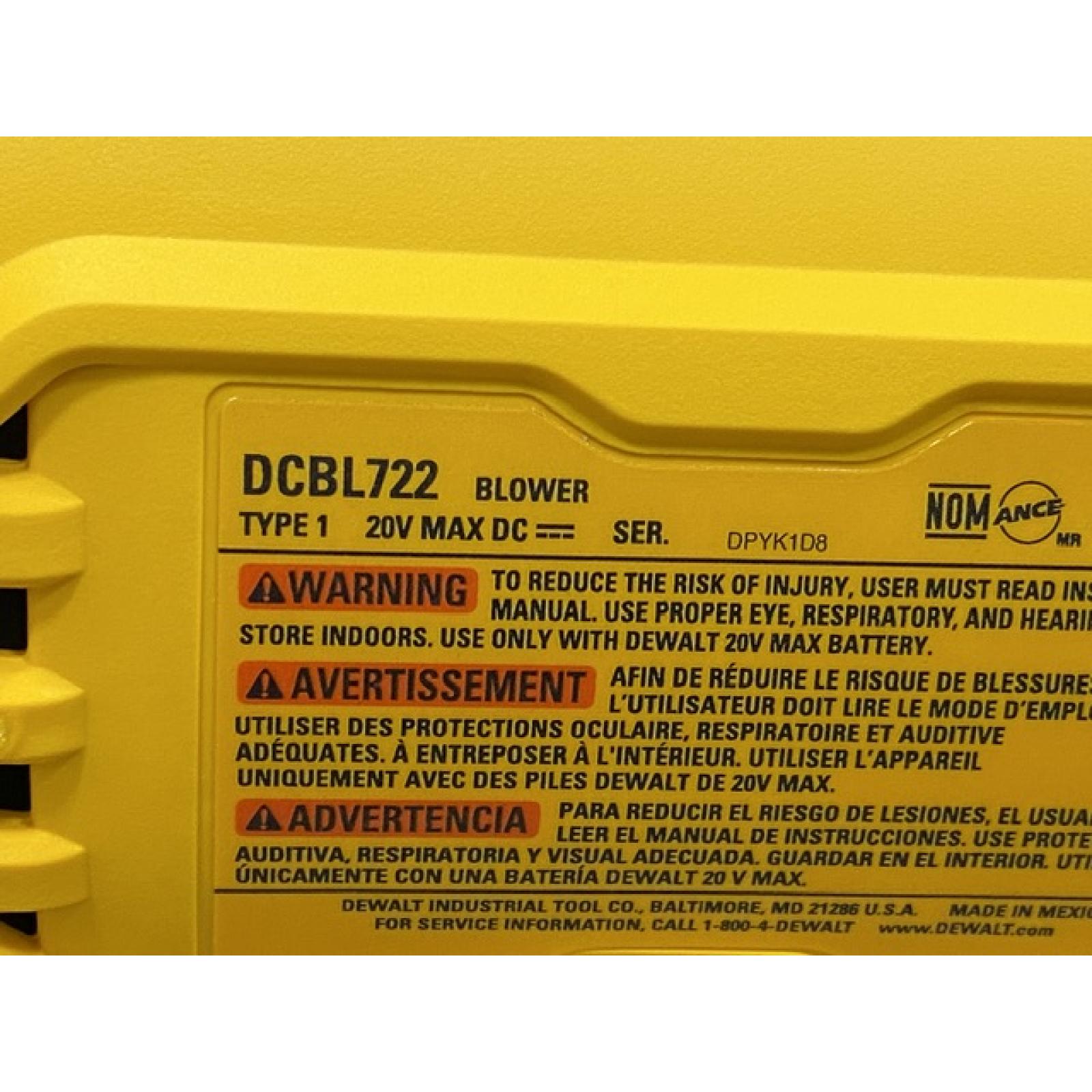 AS-IS DEWALT 20V MAX* XR Brushless Cordless Handheld Blower Kit