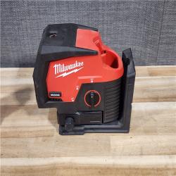 HOUSTON LOCATION - AS-IS Milwaukee 12-Volt Lithium-Ion Cordless Green 125 ft. Cross Line and Plumb Points Laser Level Kit