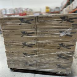 DALLAS LOCATION - Hampton Bay Leroy 42 LED Brushed Nickel Ceiling Fan With Light PALLET-(40 UNITS)