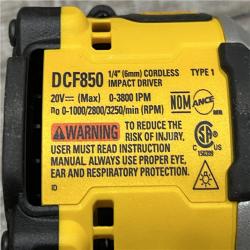 AS-IS DEWALT ATOMIC 20V MAX Lithium-Ion Cordless 1/4 in. Brushless Impact Driver Kit