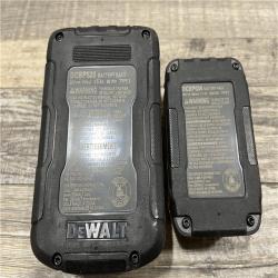 AS-IS DEWALT POWERSTACK 20V 5.0Ah and 1.7Ah Lithium-Ion Power Tool Battery Packs (2-Pack)