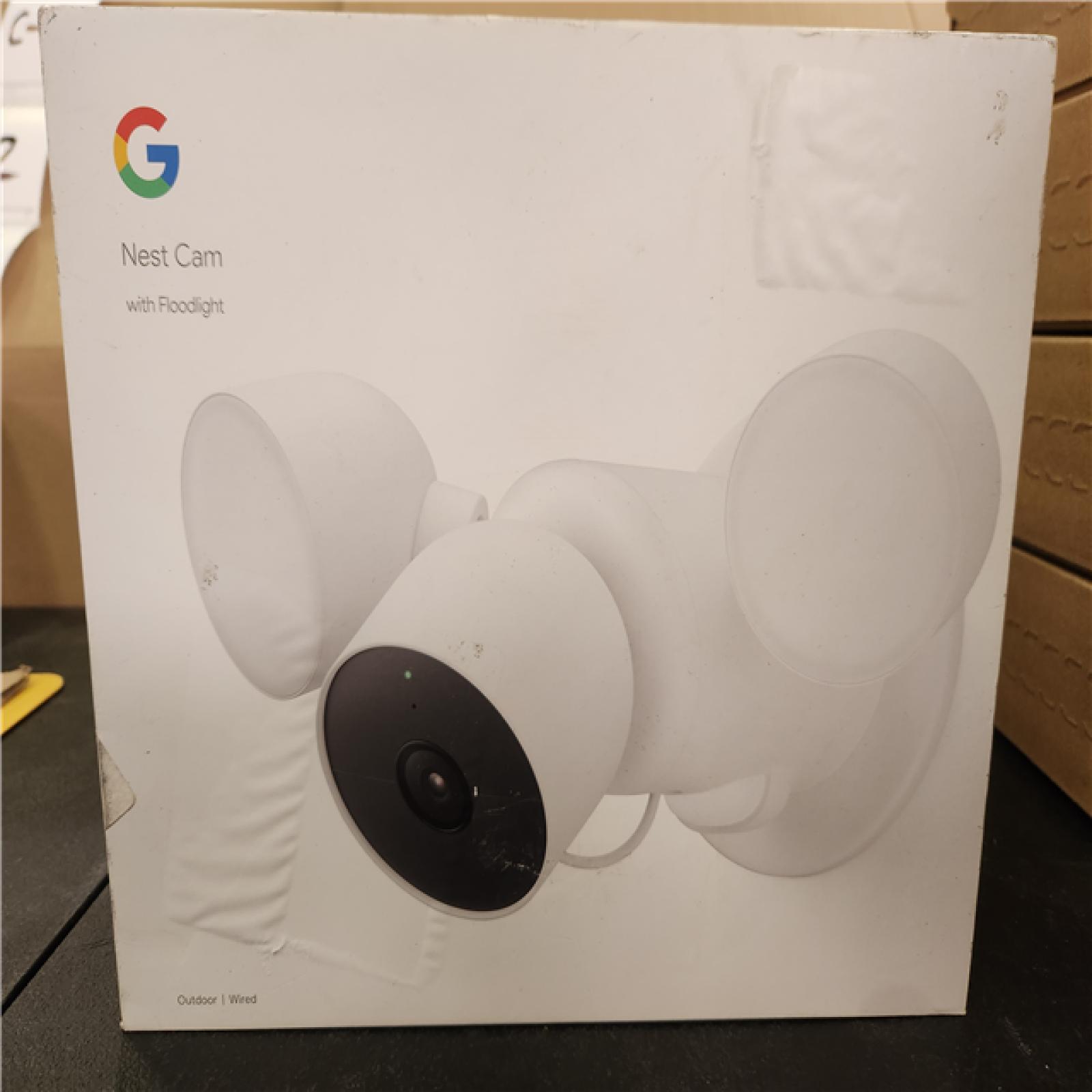 Phoenix AS-IS Google Nest Cam with Floodlight - Wired Outdoor Smart Home Security Camera