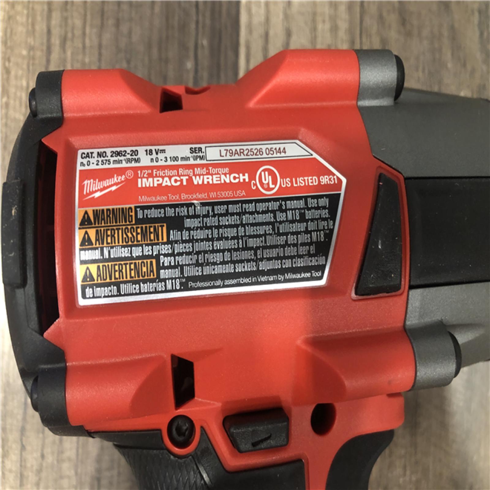 AS-IS Milwaukee FUEL Gen-2 18V Lithium-Ion Brushless Cordless Mid Torque 1/2 in. Impact Wrench w/Friction Ring (Tool-Only)