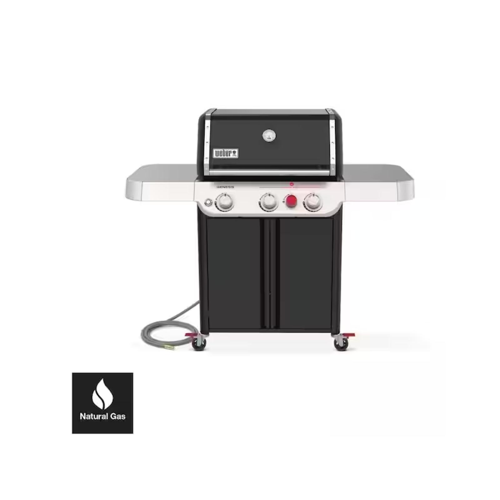 DALLAS LOCATION - Weber Genesis E-325 3-Burner Natural Gas Grill in Black with Large Sear Zone