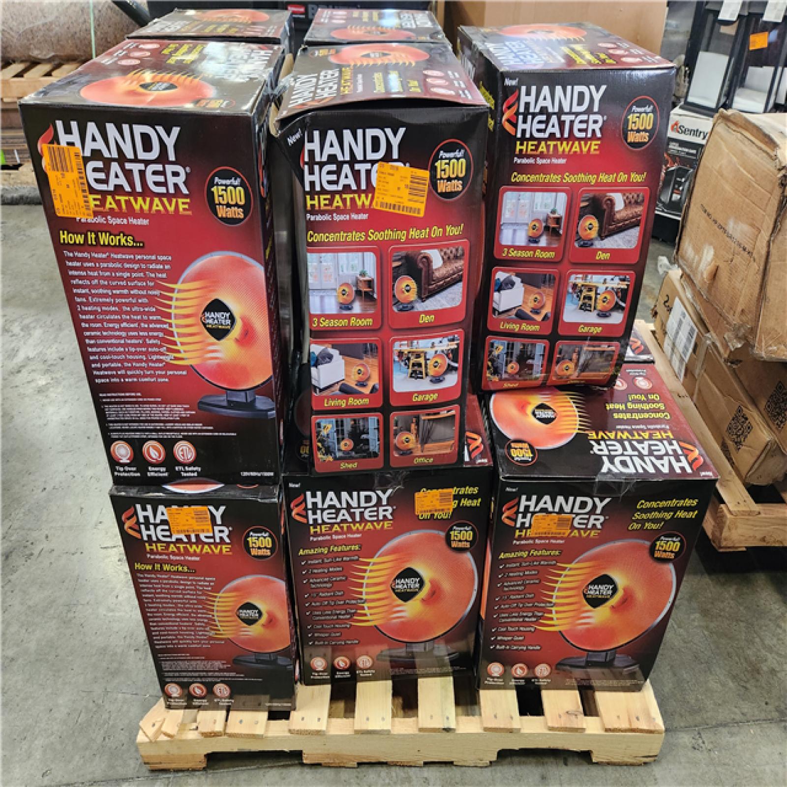 Phoenix Location 1500-Watt 18.5 in. Electric Ceramic Parabolic Space Heater with Tip-Over Safety Pallet (13 Heaters)
