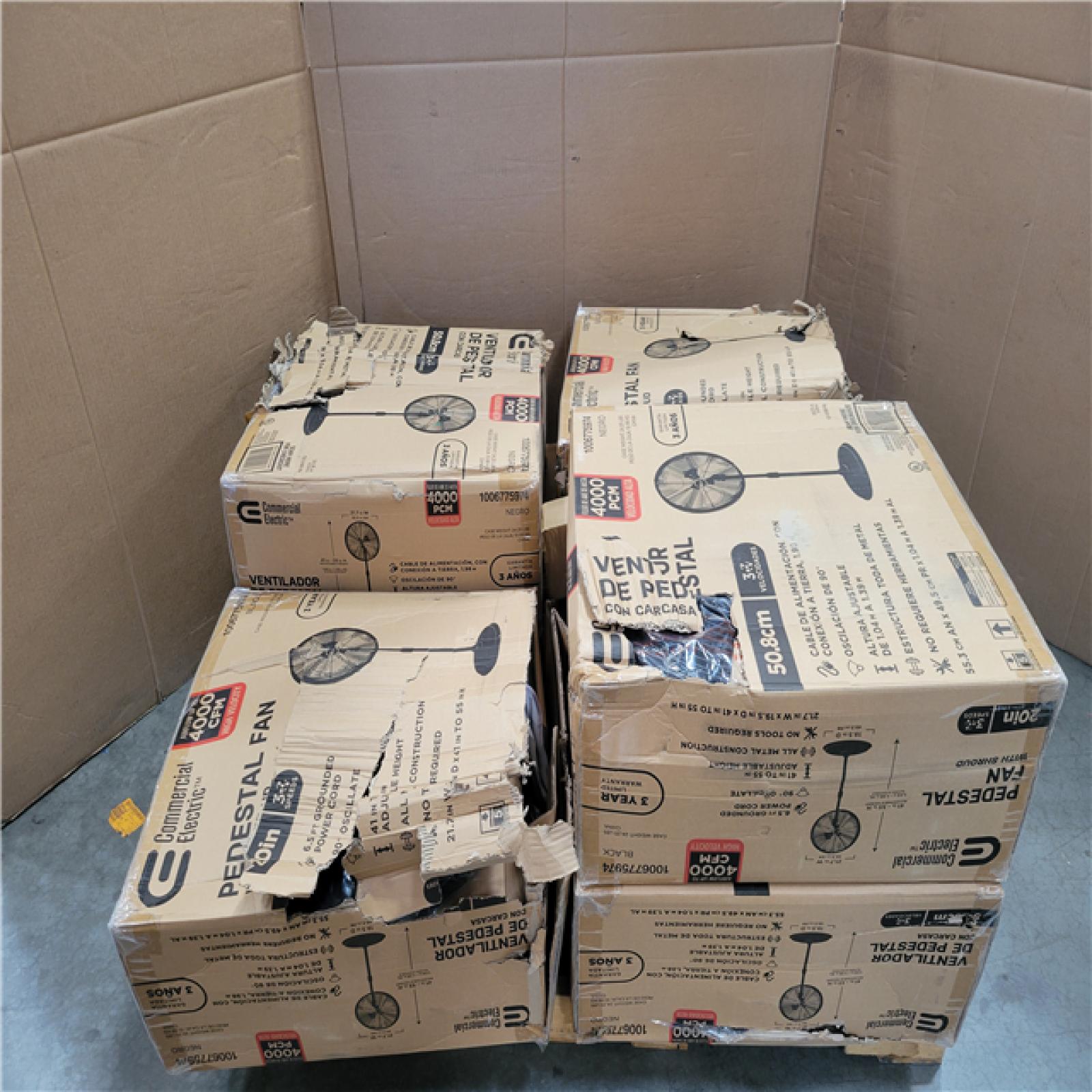 CALIFORNIA AS-IS COMMERCIAL ELECTRIC FAN PALLET