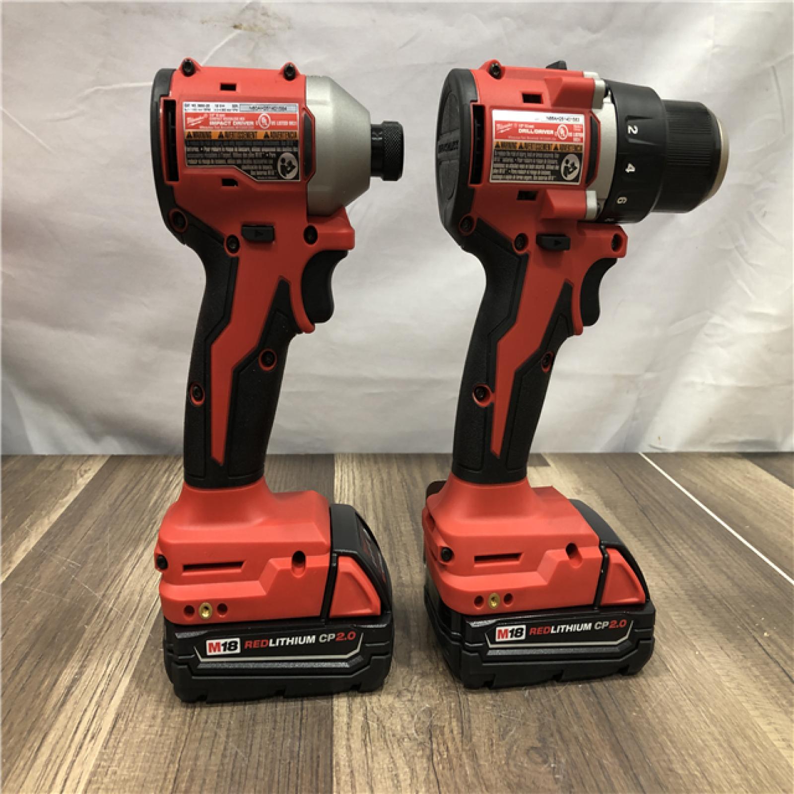 AS-IS Milwaukee M18 18V Lithium-Ion Brushless Cordless Compact Drill/Impact Combo Kit