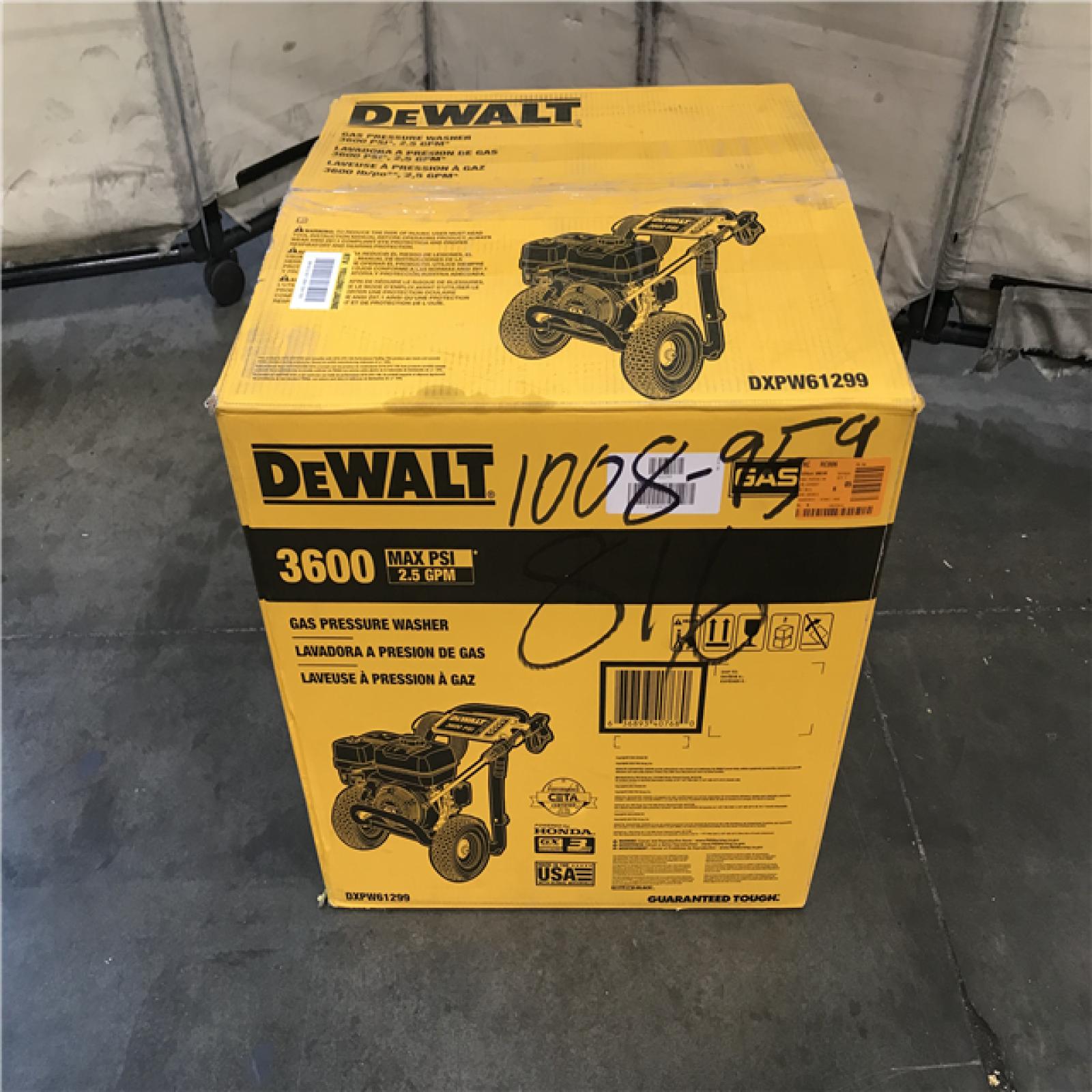 California AS-IS NEW DEWALT 3600 PSI 2.5 GPM Gas Cold Water Professional Pressure Washer