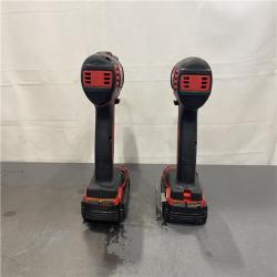 AS-IS- Milwaukee 18V Cordless Brushed 2-Tool Drill/Driver and Impact Driver Kit