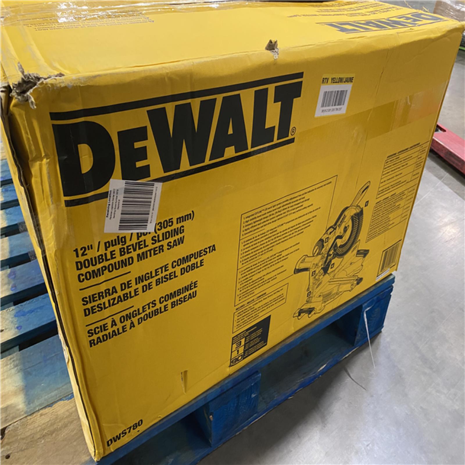 Dallas Location - As-Is DEWALT 15 Amp Corded 12 in. Double Bevel Sliding Compound Miter Saw