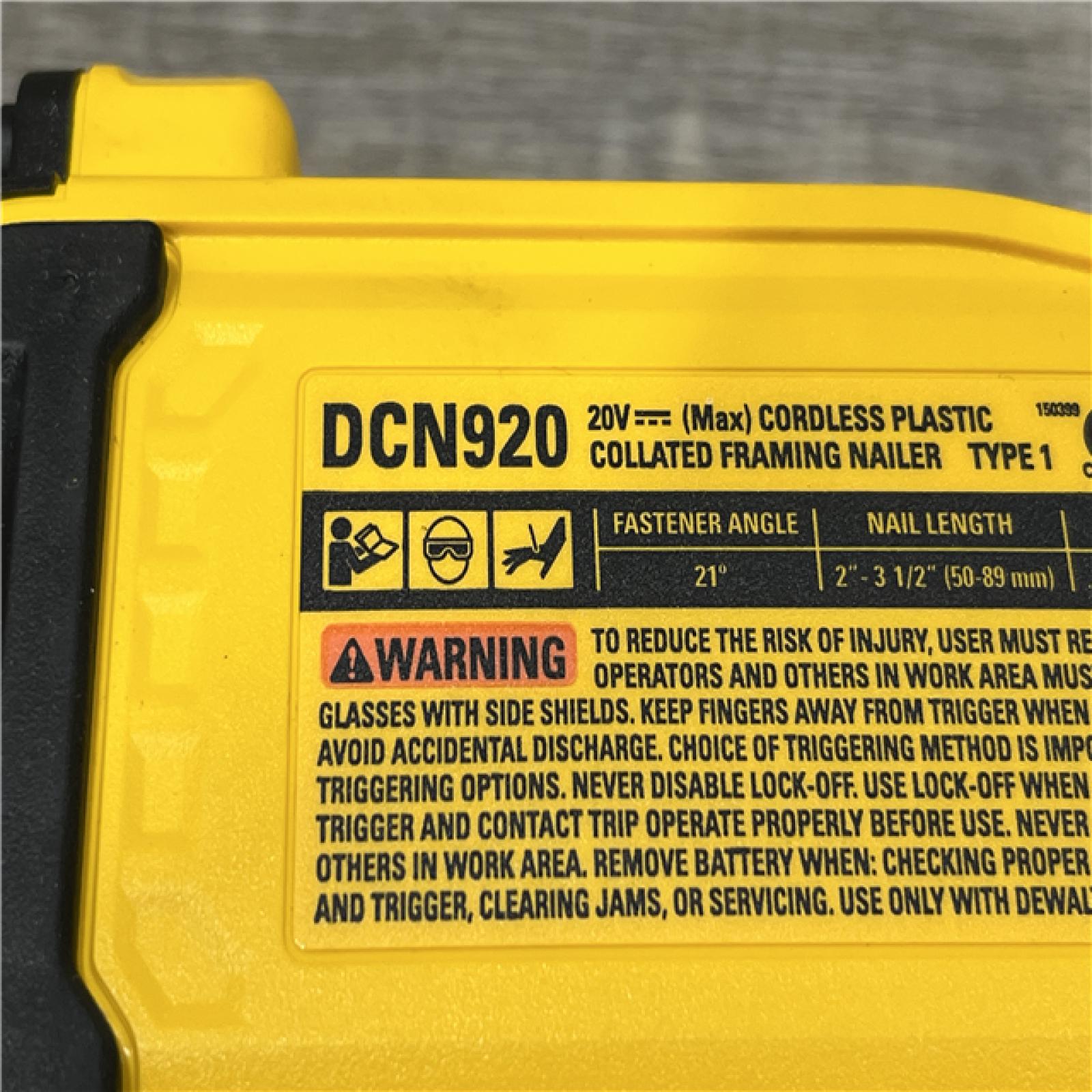 AS-IS DEWALT 20-Volt 21° Cordless Framing Nailer (Tool-Only)