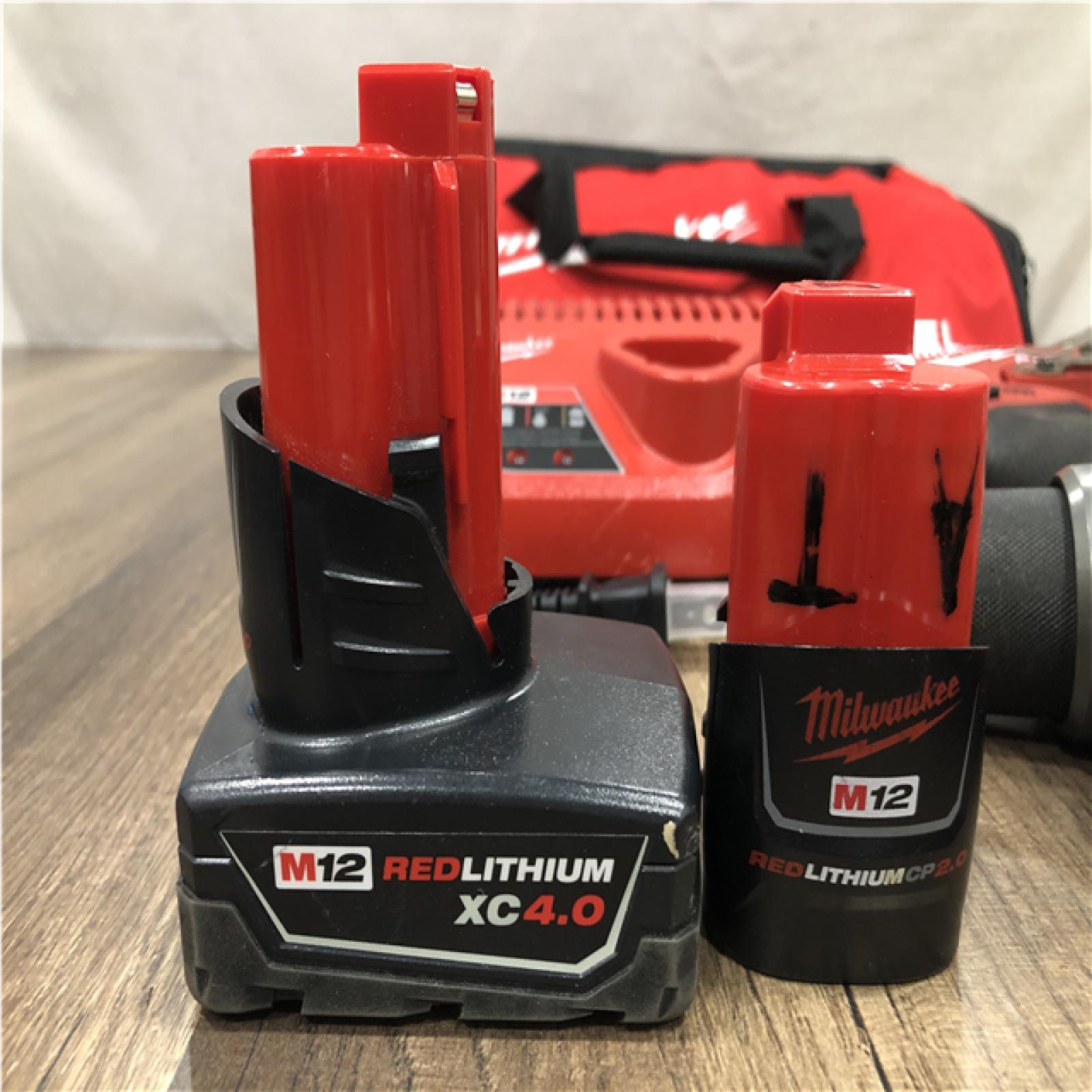 AS-IS Milwaukee FUEL 12-Volt Lithium-Ion Brushless Cordless Hammer Drill and Impact Driver Combo Kit