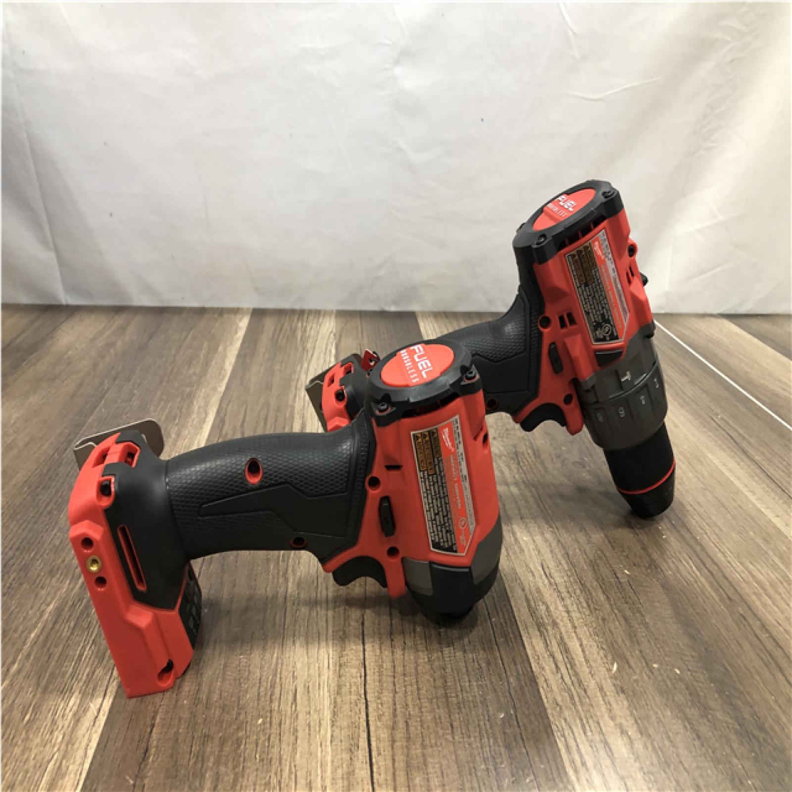 AS-IS Milwaukee FUEL 18V Lithium-Ion Brushless Cordless Hammer Drill and Impact Driver Combo Kit