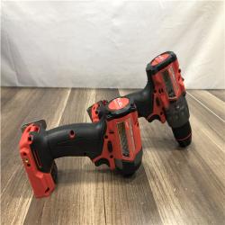 AS-IS Milwaukee FUEL 18V Lithium-Ion Brushless Cordless Hammer Drill and Impact Driver Combo Kit