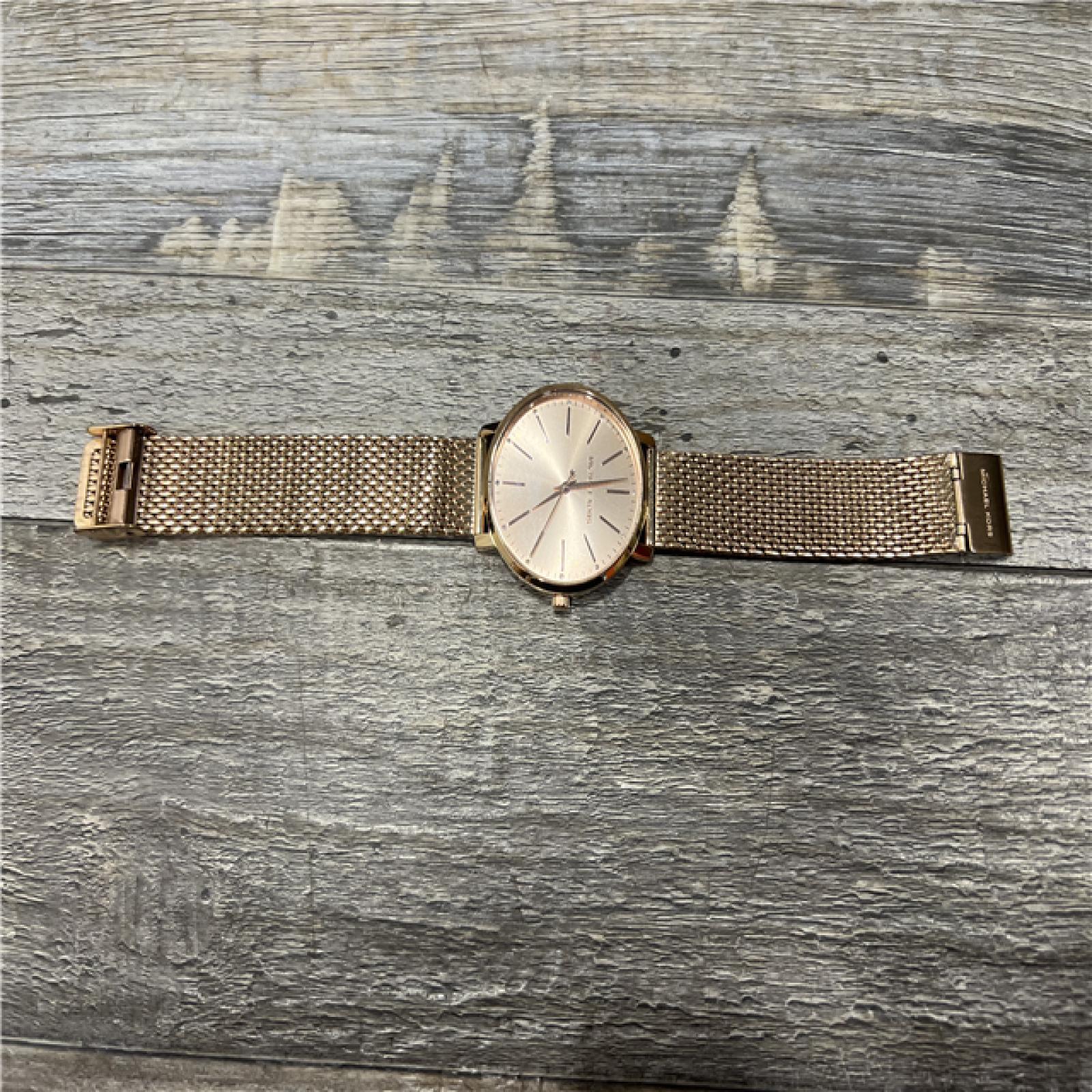 AS-IS  Michael Kors-Melissa Pavé Rose Gold-Tone Watch