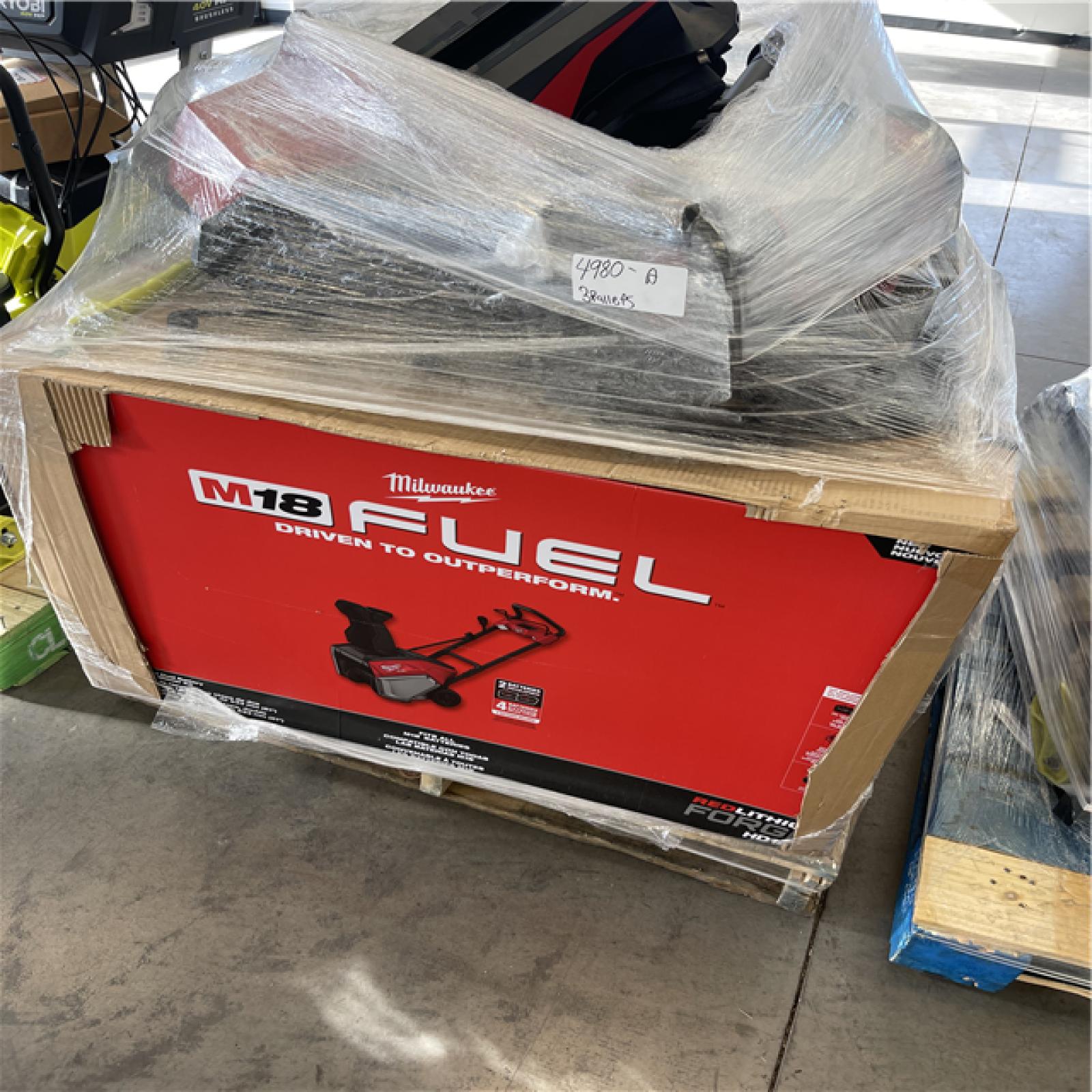 Pittston Location As-Is Snowblowers Partial Truckload (3 pallets) 4980-A