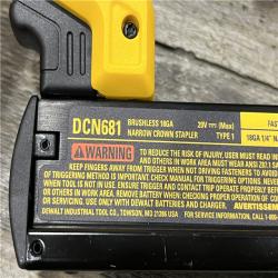 AS-IS DEWALT 20V MAX XR Lithium-Ion Cordless 18-Gauge Narrow Crown Stapler Kit