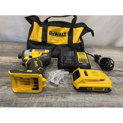 AS-IS DEWALT Atomic 20V Max Lithium-Ion Brushless Cordless Compact 1/4 in. Impact Driver Kit