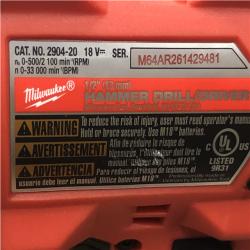 AS-IS Milwaukee FUEL 18V Lithium-Ion Brushless Cordless 1/2 in. Hammer Drill/Driver (Tool-Only)
