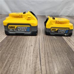 AS-IS - DeWalt 20V MAX POWERSTACK DCBP315-2C Lithium-Ion 1.7Ah and 5Ah Battery and Charger Starter Kit 3 Pc