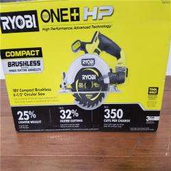 CALIFORNIA AS-IS RYOBI ONE+HP18V COMPACT BRUSHLESS 6-1/2CIRCULAR SAW (TOOL ONLY)