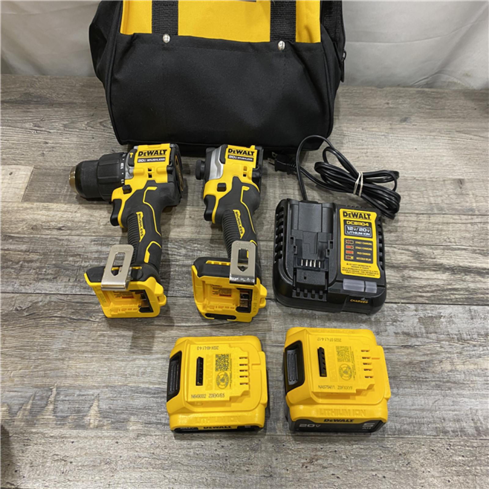 AS-IS DEWALT ATOMIC 20V MAX Lithium-Ion Cordless 2-Tool Combo Kit