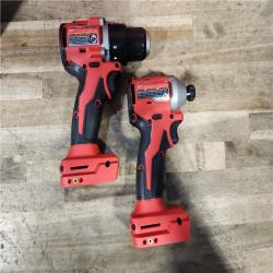 HOUSTON LOCATION - AS-IS Milwaukee M18 18V Lithium-Ion Brushless Cordless Compact Drill/Impact Combo Kit (2-Tool) W/(2) 2.0 Ah Batteries, Charger & Bag