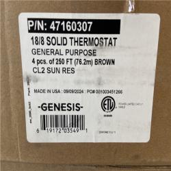 DALLAS LOCATION - Genesis Cable 47120307 HVAC Solid Thermostat & Control Wire 18 AWG, 4 Wire , Sold Per 250 Feet, 32 (BOXES)