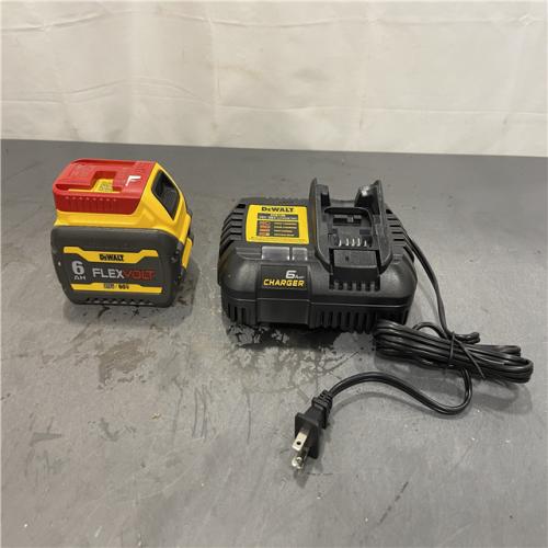 AS-IS - DEWALT FLEXVOLT 20V/60V MAX Lithium-Ion 6.0Ah Battery Pack with 6 Amp Output Charger