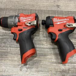 AS-IS Milwaukee FUEL 12-Volt Lithium-Ion Brushless Cordless Hammer Drill and Impact Driver Combo Kit