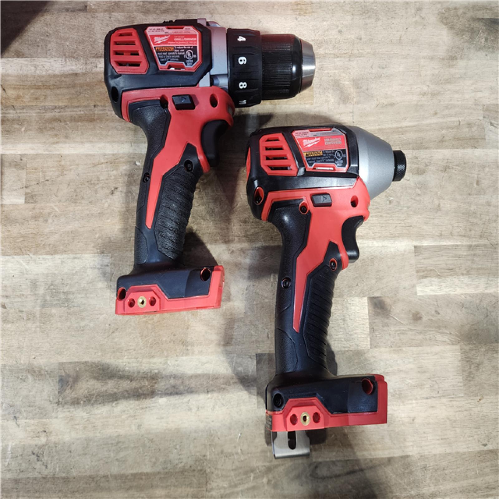HOUSTON LOCATION - AS-IS Milwaukee 18V Cordless Brushed 2-Tool Drill/Driver and Impact Driver Kit