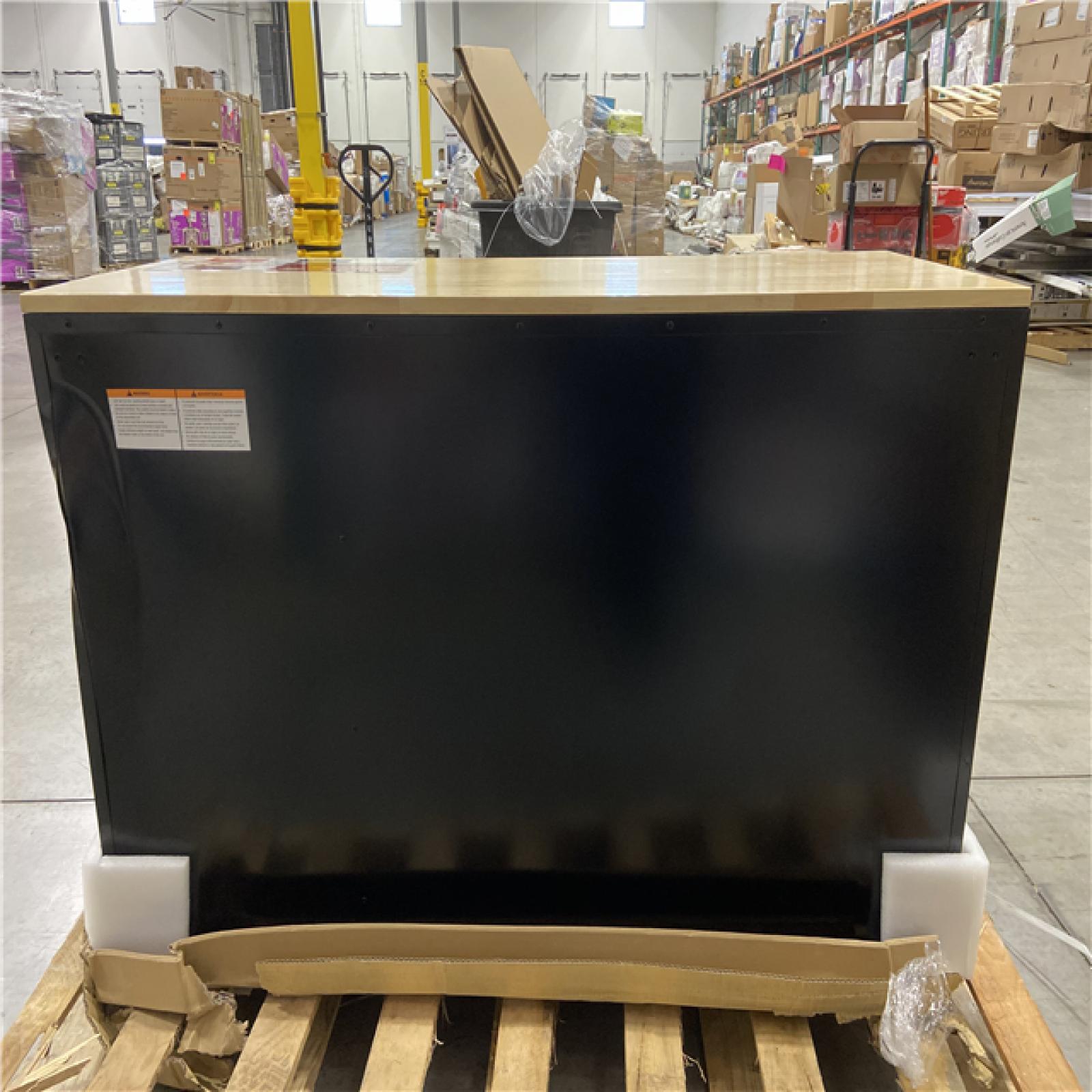 DALLAS LOCATION - Husky Modular Tool Storage 52 in. W x 20 in. D Standard Duty Black Mobile Workbench Cabinet