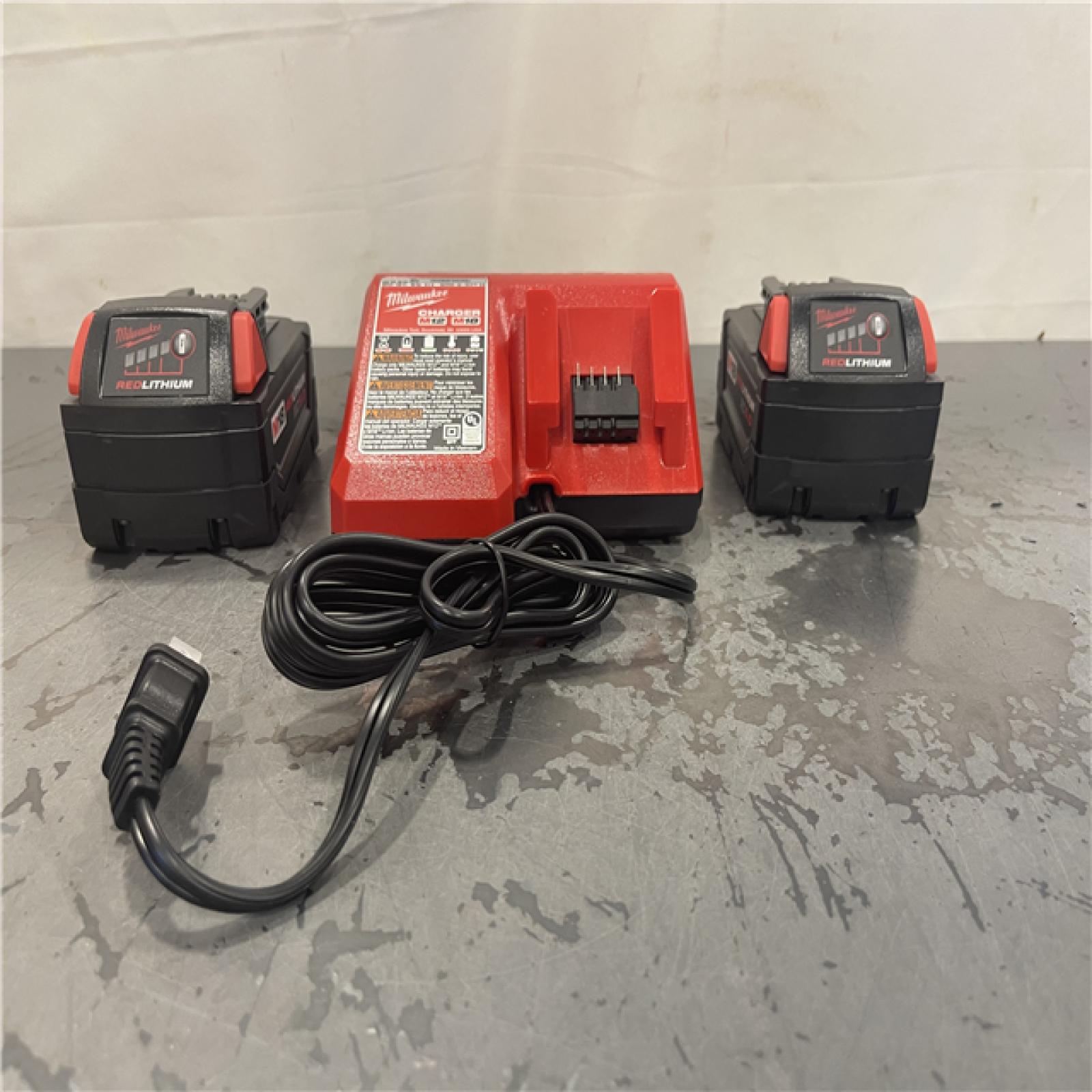 AS-IS- M18 18-Volt Lithium-Ion XC Starter Kit with Two 5.0Ah Batteries and Charger