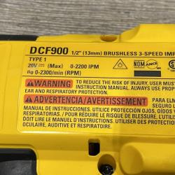 AS-IS DEWALT 20V MAX Lithium-Ion Cordless 1/2 in. Impact Wrench Kit