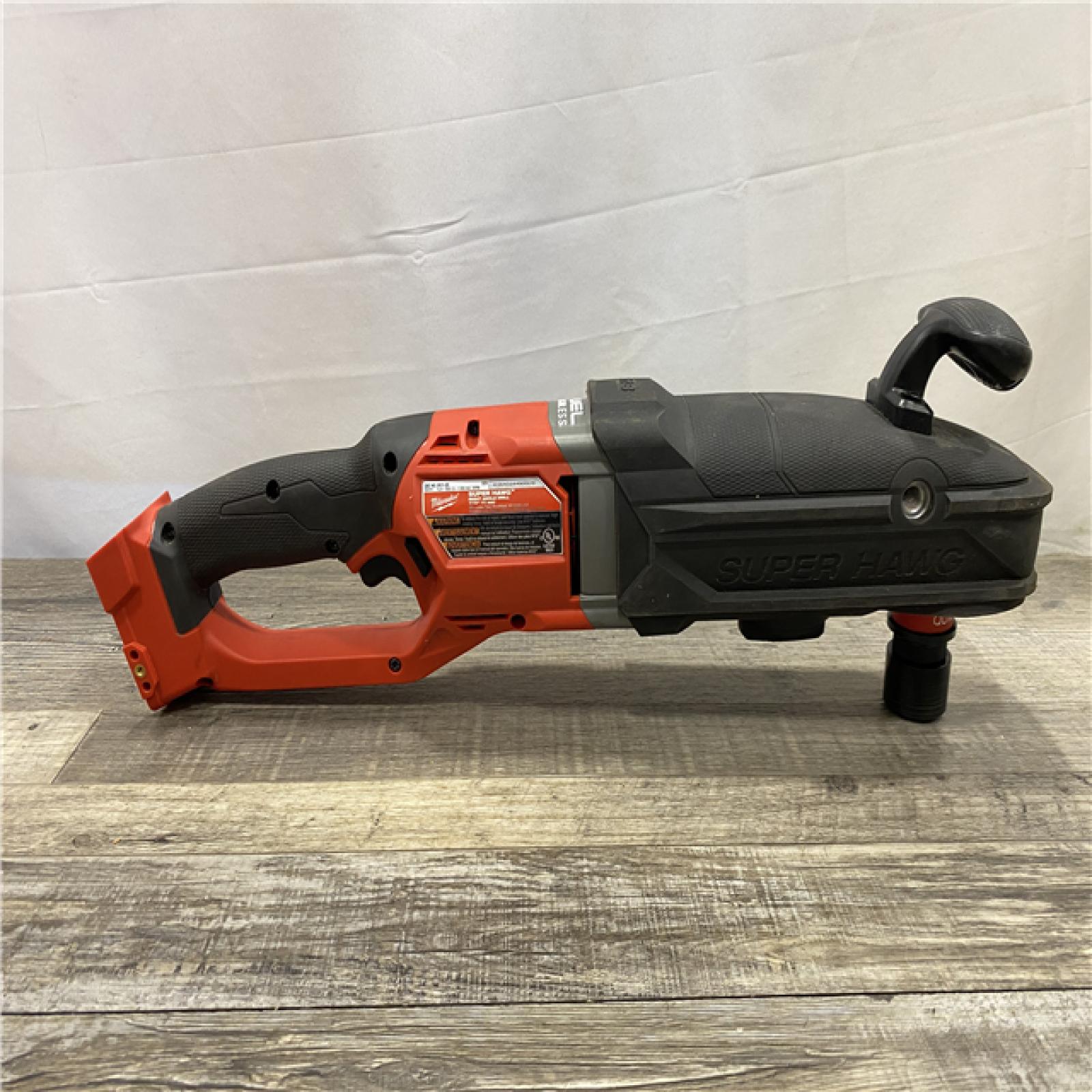 AS-IS Milwaukee FUEL 18V Lithium-Ion Brushless Cordless GEN 2 SUPER HAWG 7/16 in. Right Angle Drill (Tool-Only)