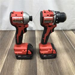 AS-IS Milwaukee 18V Lithium-Ion Brushless Cordless Compact Drill/Impact Combo Kit