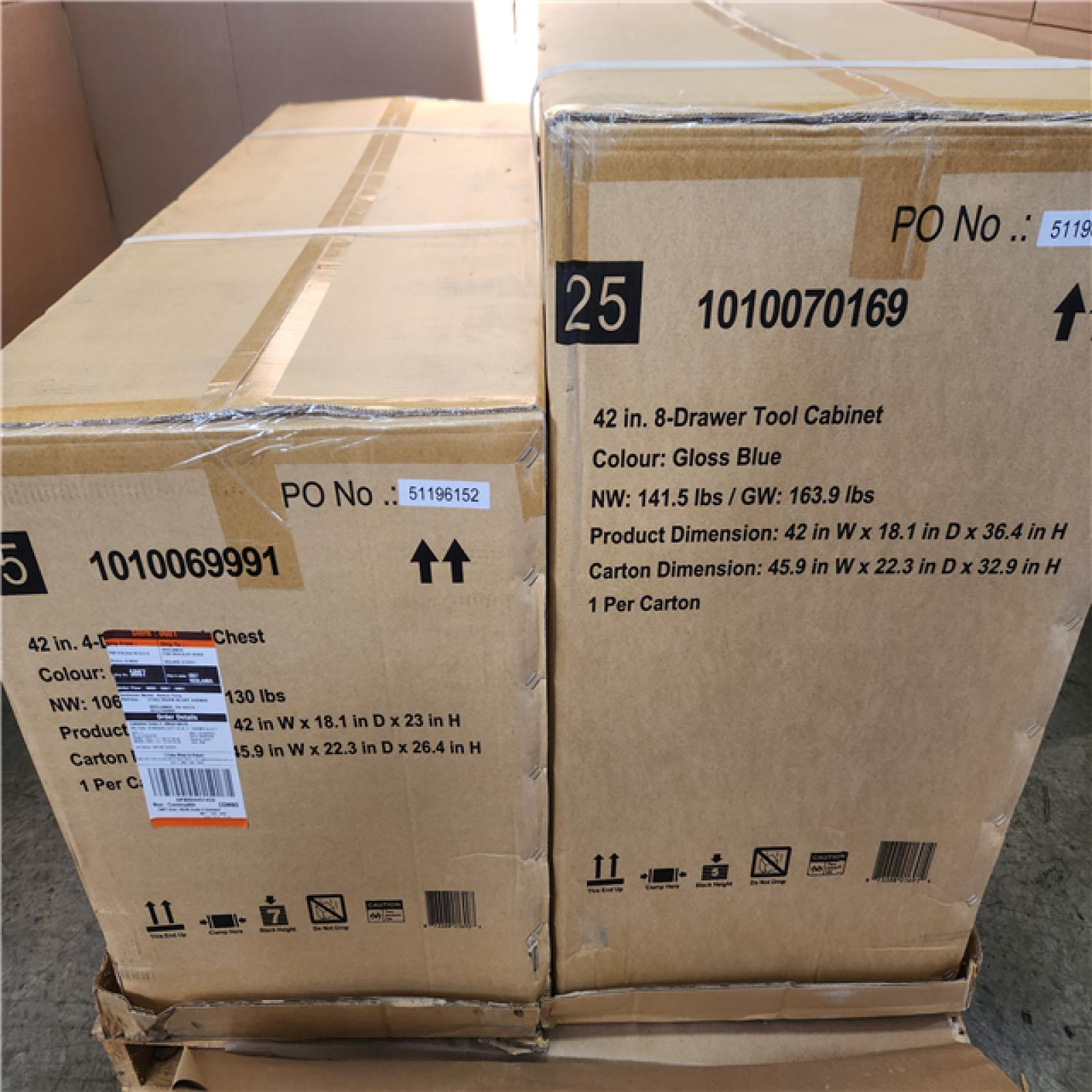 Phoenix NEW Husky Standard Duty 42 in. x 18 in. D 12-Drawer Blue Rolling Tool Chest Combo (SEALED)