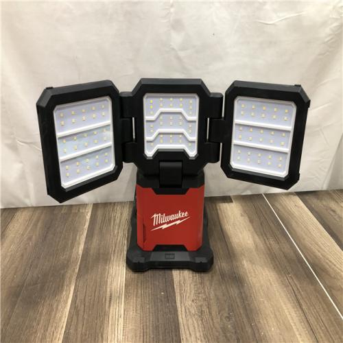 AS-IS Milwaukee 18-Volt Lithium-Ion Cordless 4500 Lumens ROVER Dual Power Triple-Panel Flood & Area Light (Tool-Only)