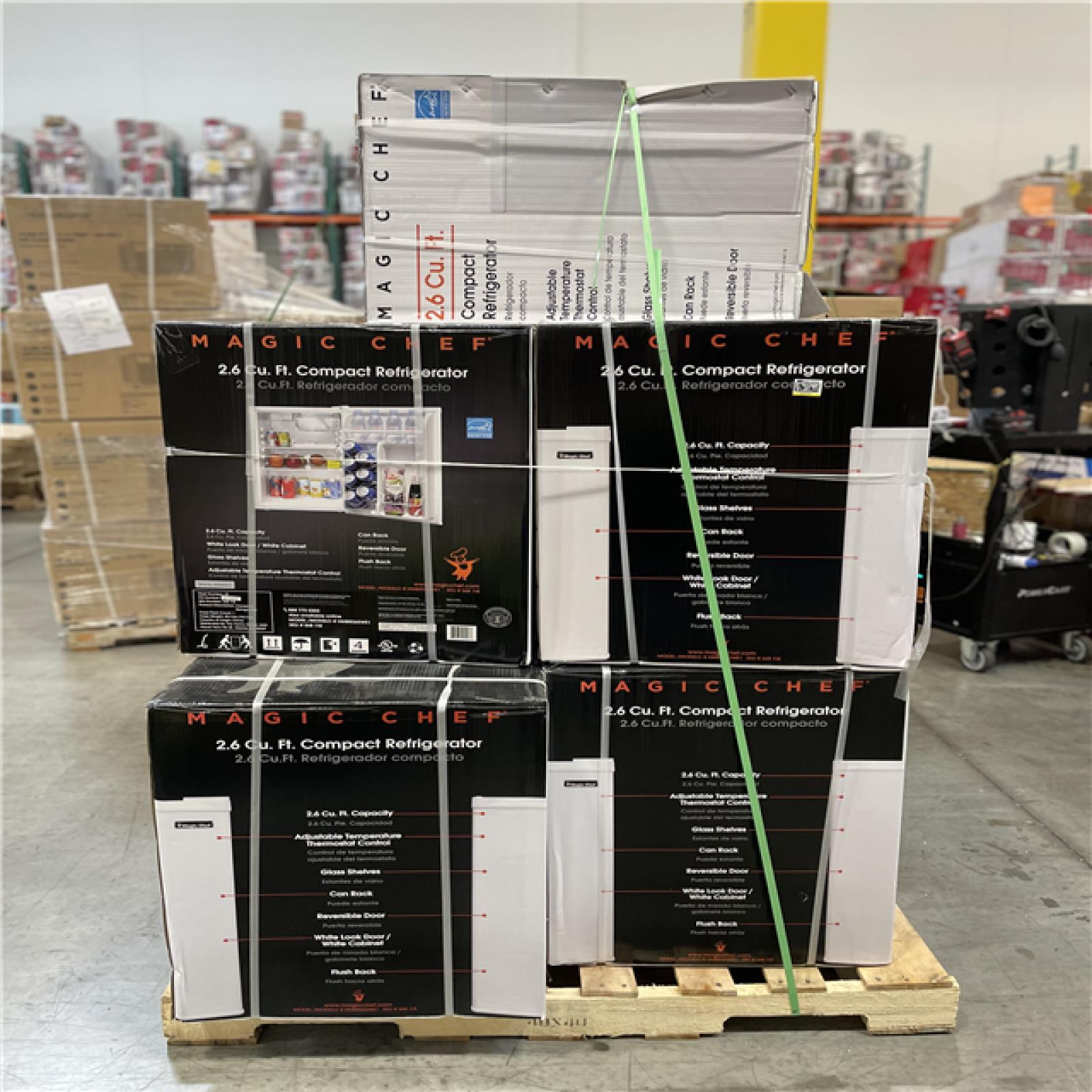 DALLAS LOCATION - MAGIC CHEF 2.6 CU. FT REFRIGERATOR PALLET-( 9 UNITS)