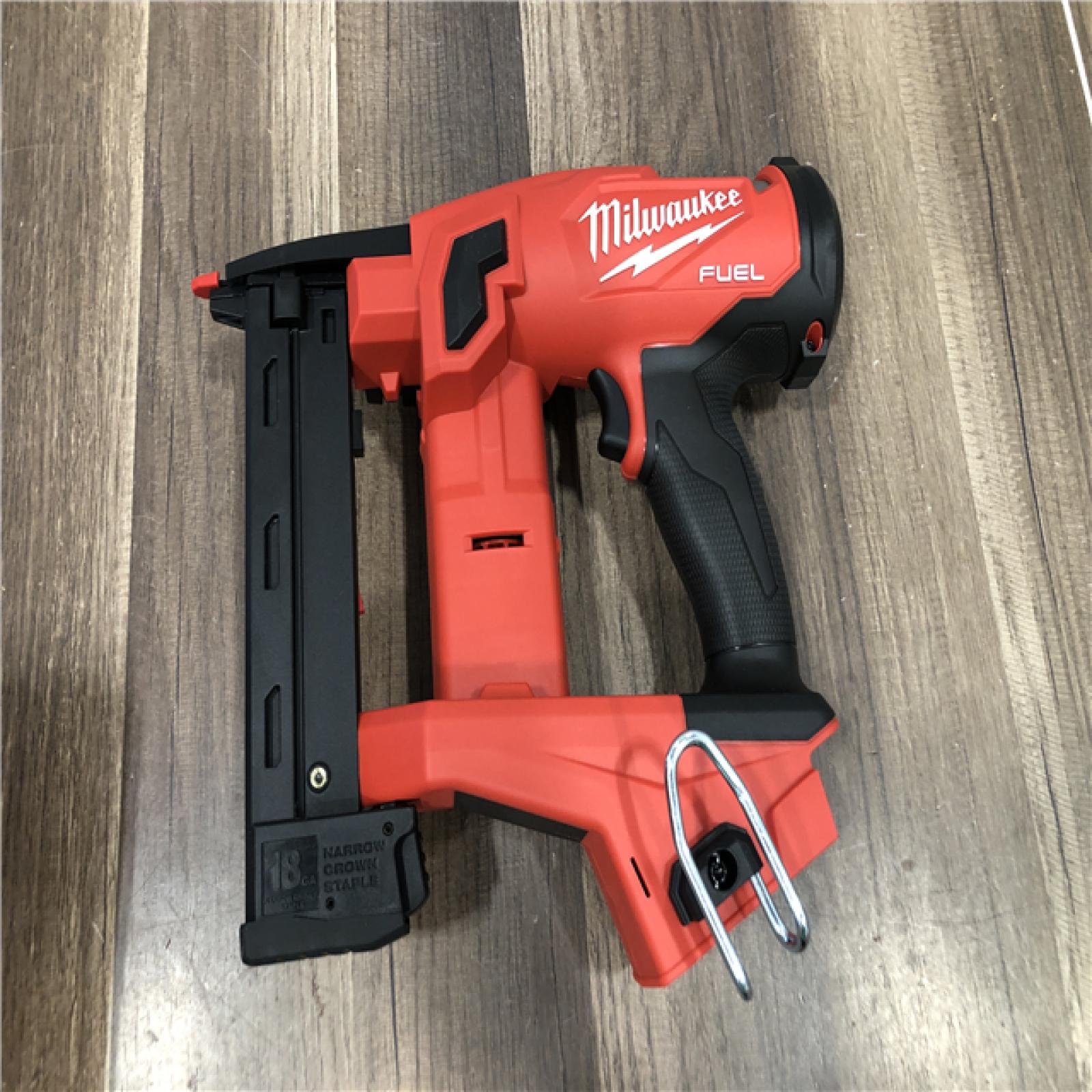 AS-IS Milwaukee FUEL 18-Volt Lithium-Ion Brushless Cordless 18-Gauge 1/4 in. Narrow Crown Stapler (Tool-Only)