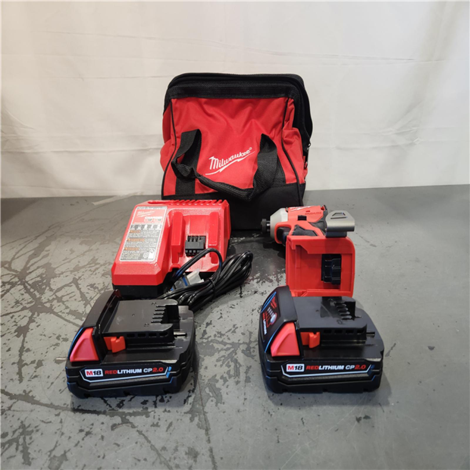 AS-IS- Milwaukee 18V Lithium-Ion Brushless Cordless 1/4 in. Impact Driver Kit