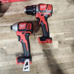 HOUSTON LOCATION - AS-IS Milwaukee 18V Cordless Brushed 2-Tool Drill/Driver and Impact Driver Kit