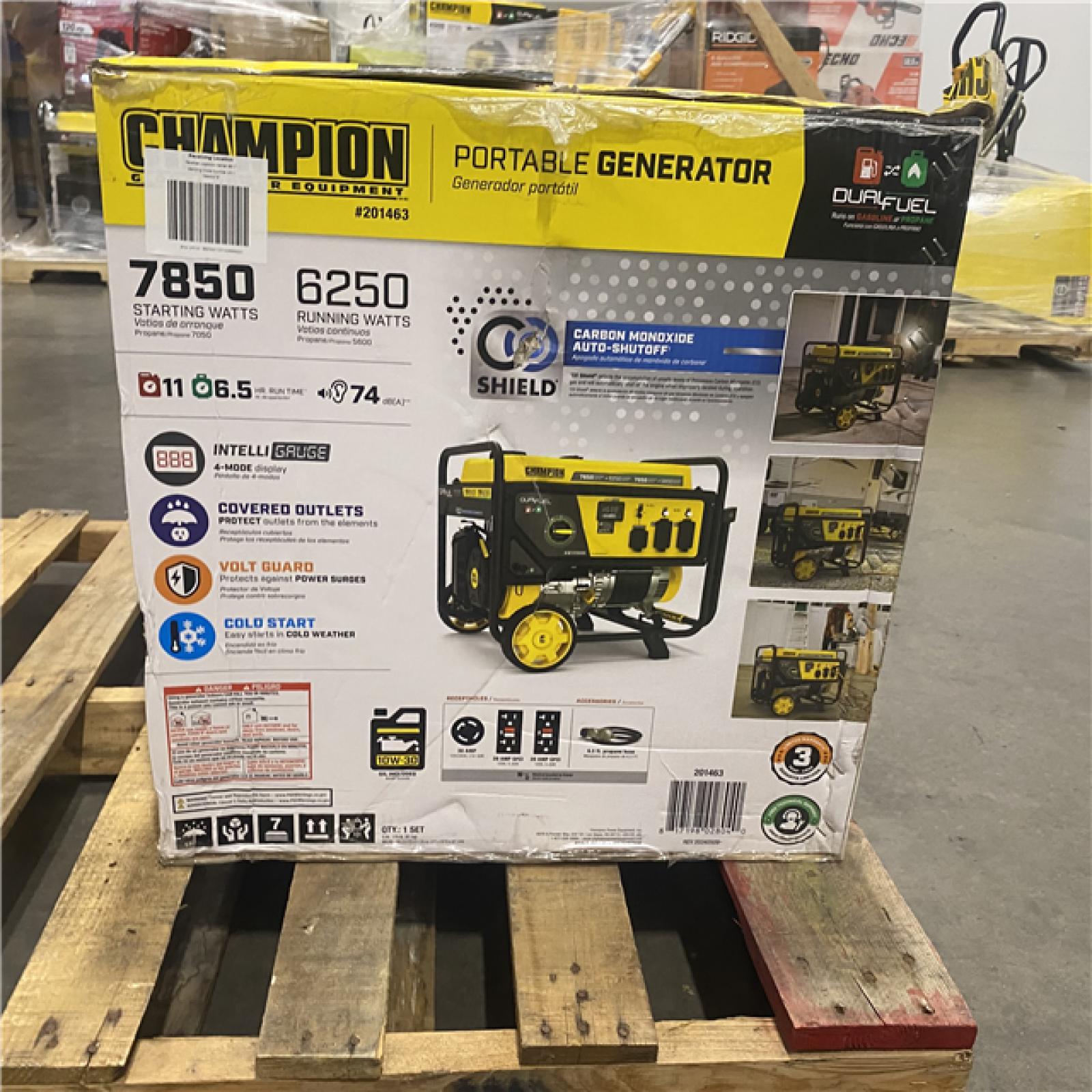 Dallas Location - As-Is Champion 201463 7850W Dual Fuel Generator