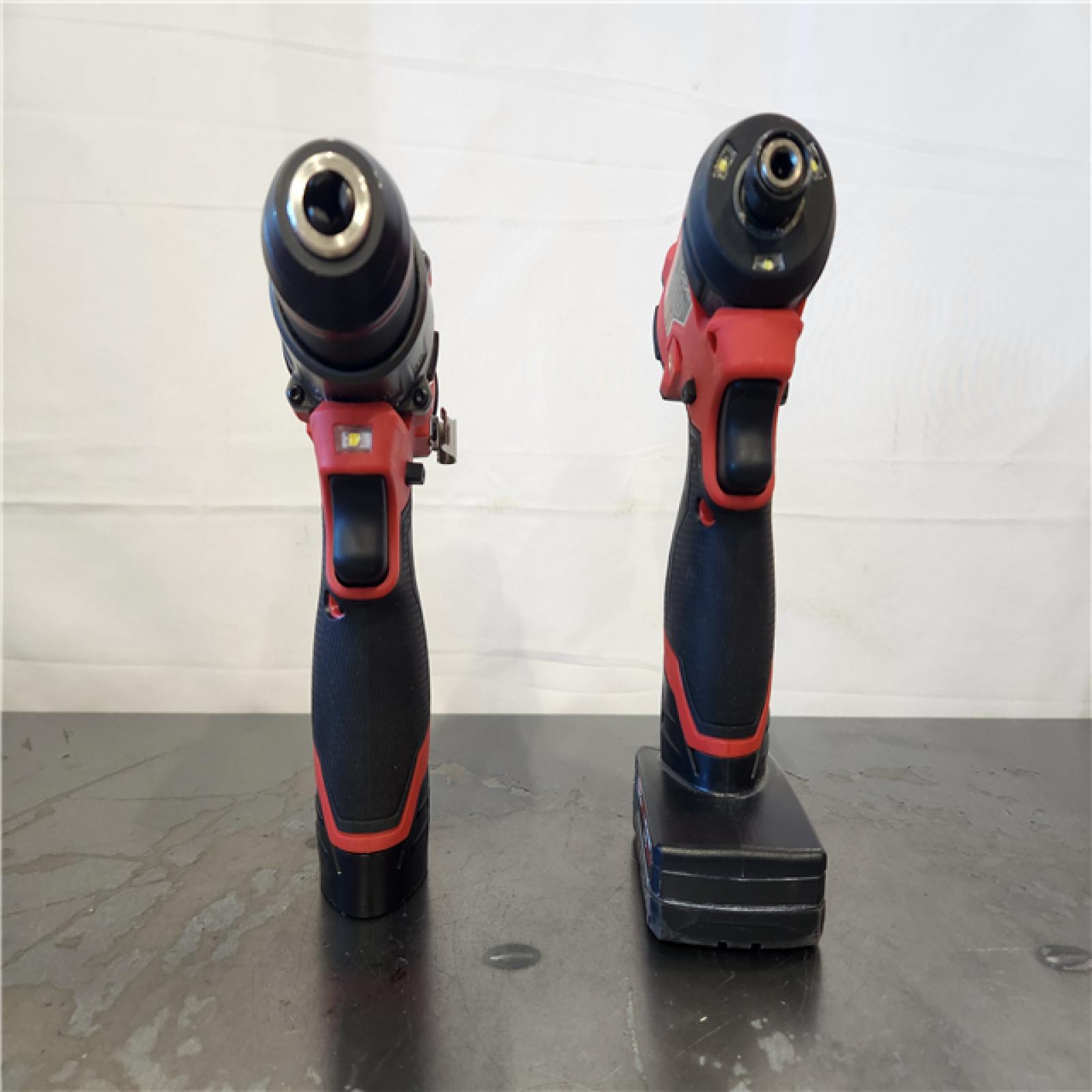 AS-IS- Milwaukee M12 FUEL Cordless 2-Tool Combo Kit: 1/2Hammer Drill  1/4Hex Impact Driver