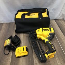 AS-IS DEWALT 20V MAX XR 16-Gauge Electric Cordless Angled Finishing Nailer Kit