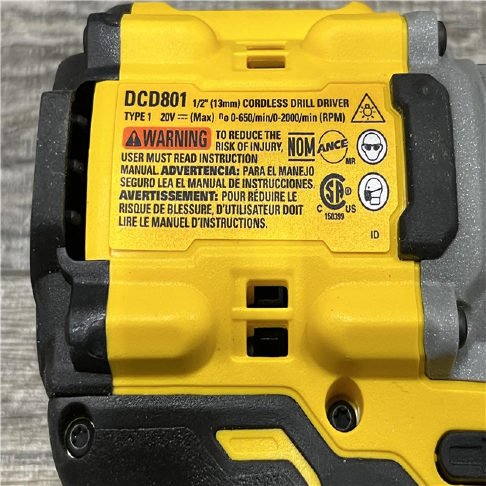 AS-IS DEWALT 20V XR Lithium-Ion Cordless Brushless 1/2 in. Drill/Driver Kit