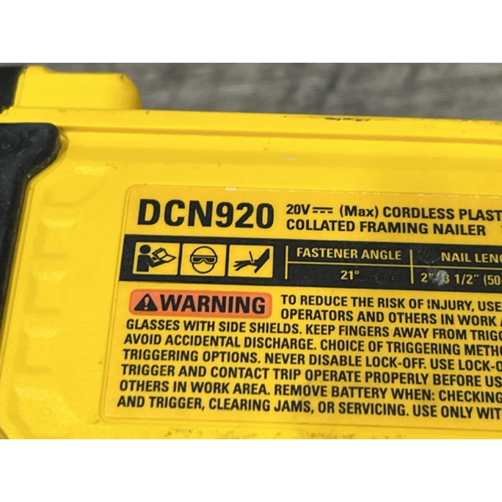 AS-IS DEWALT 20-Volt 21° Cordless Framing Nailer (Tool-Only)