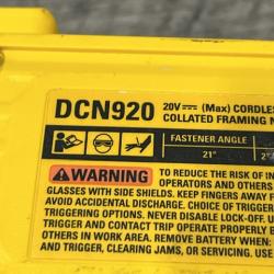 AS-IS DEWALT 20-Volt 21° Cordless Framing Nailer (Tool-Only)